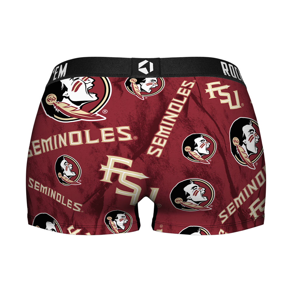 Women's Boy Shorts - Florida State Seminoles - Logo All-Over