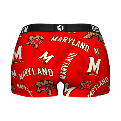 Women's Boy Shorts - Maryland Terrapins - Logo All-Over