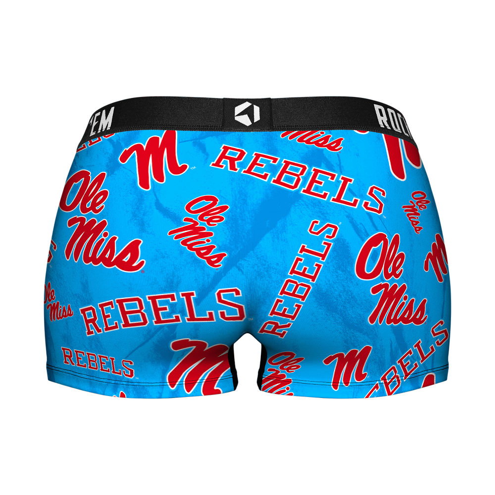 Women's Boy Shorts - Ole Miss Rebels - Logo All-Over