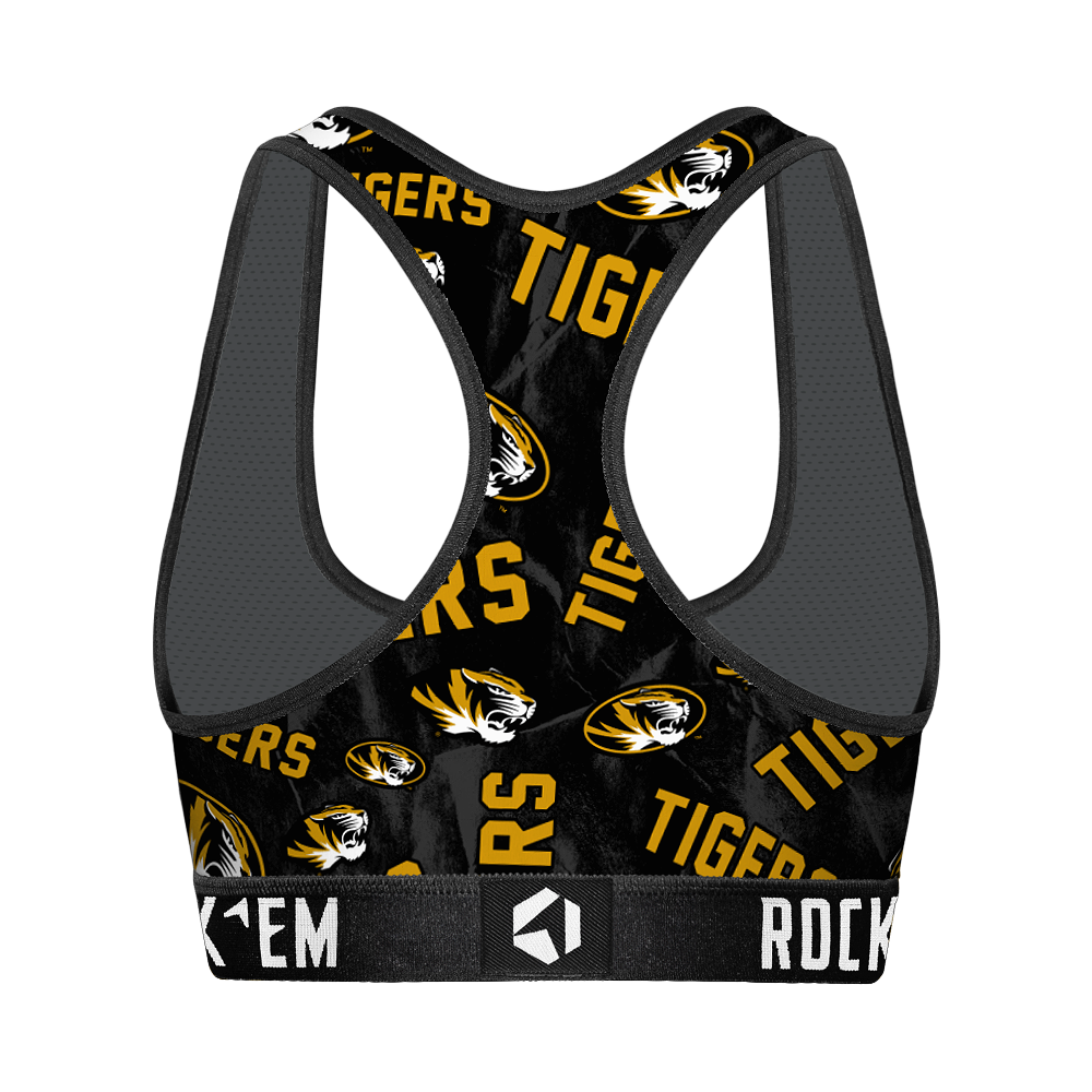 Women's Sports Bra - Missouri Tigers - Logo All-Over