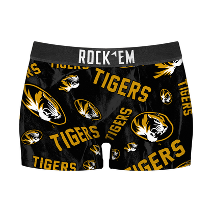 Women's Boy Shorts - Missouri Tigers - Logo All-Over
