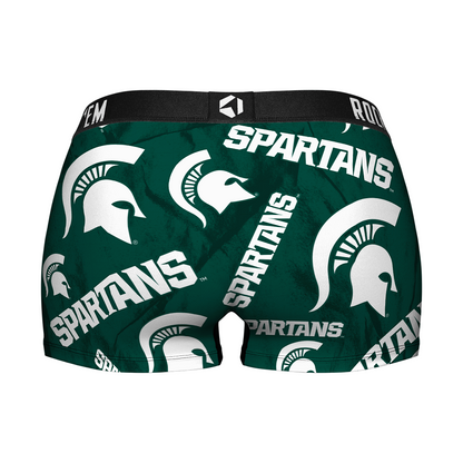 Women's Boy Shorts - Michigan State Spartans - Logo All-Over
