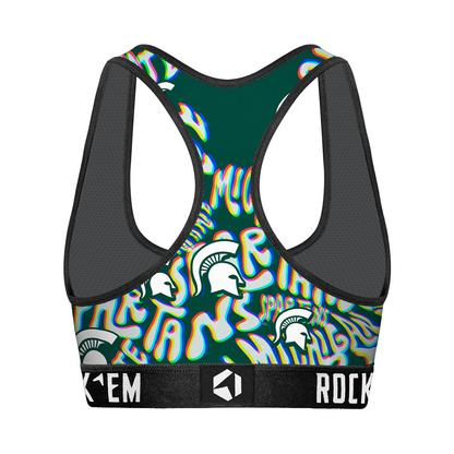 Women's Sports Bra - Michigan State Spartans - Twisted Wordmark