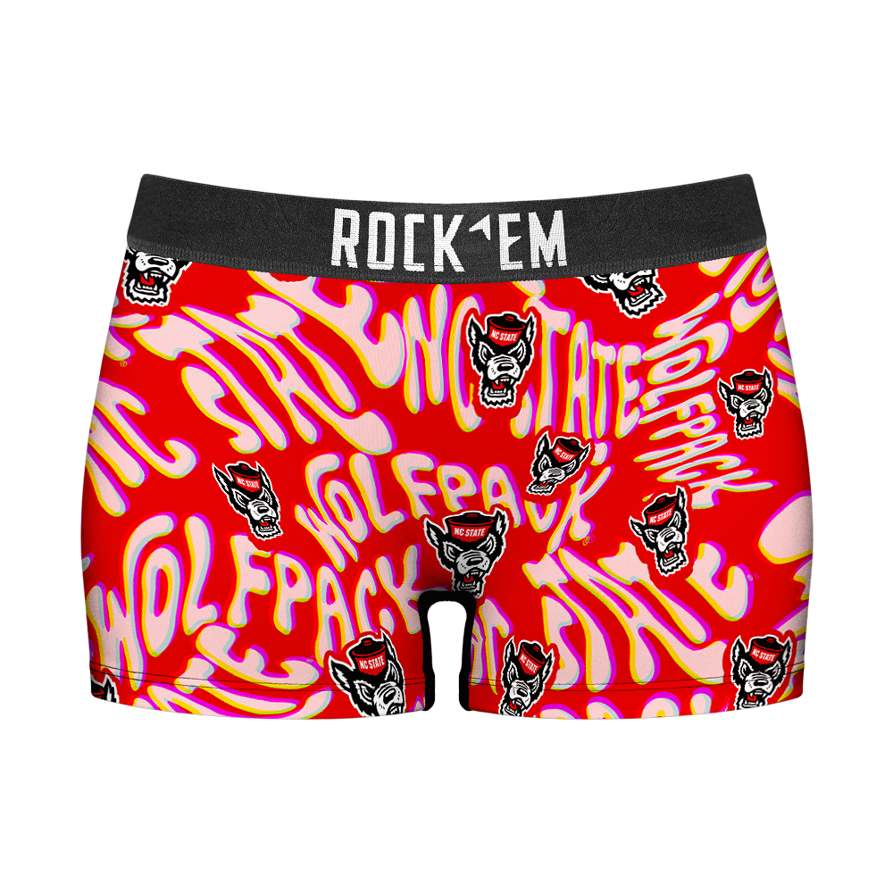 Women's Boy Shorts - NC State Wolfpack - Twisted Wordmark