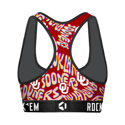 Women's Sports Bra - Oklahoma Sooners - Twisted Wordmark