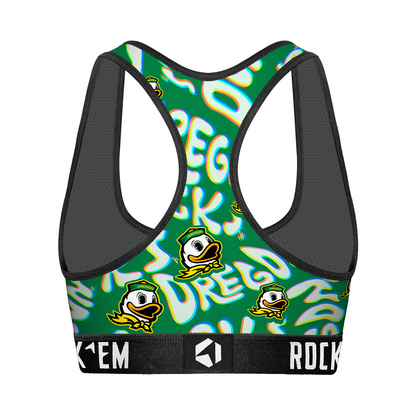 Women's Sports Bra - Oregon Ducks - Twisted Wordmark