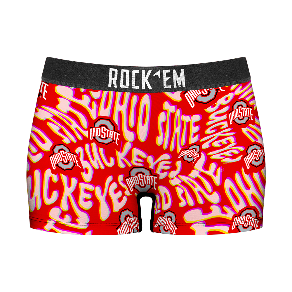 Women's Boy Shorts - Ohio State Buckeyes - Twisted Wordmark