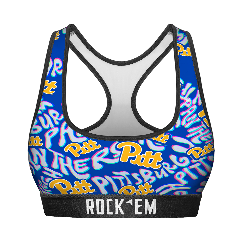 Women's Sports Bra - Pittsburgh Panthers - Twisted Wordmark