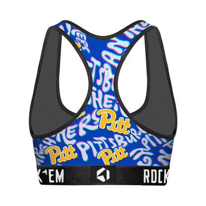 Women's Sports Bra - Pittsburgh Panthers - Twisted Wordmark