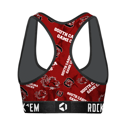 Women's Sports Bra - South Carolina Gamecocks - Logo All-Over