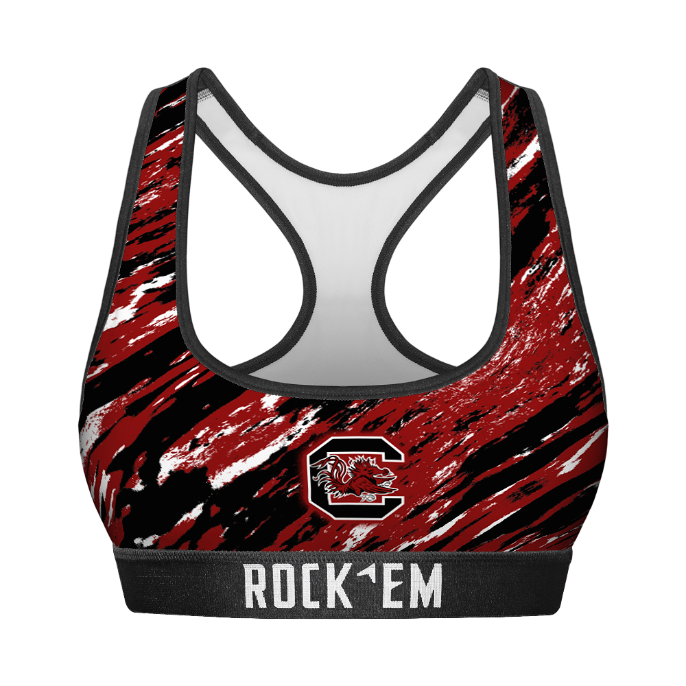 Women's Sports Bra - South Carolina Gamecocks - Retro Paint