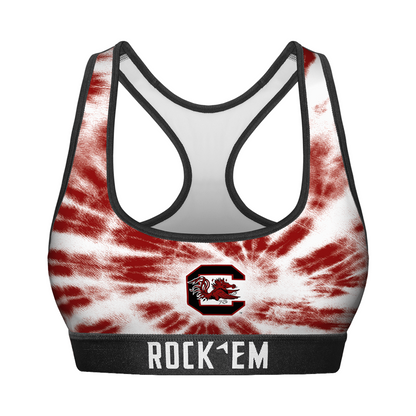 Women's Sports Bra - South Carolina Gamecocks - Team Tie Dye