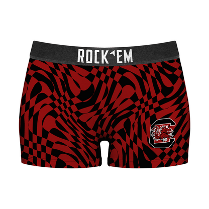 Women's Boy Shorts - South Carolina Gamecocks - Wavy Checkers