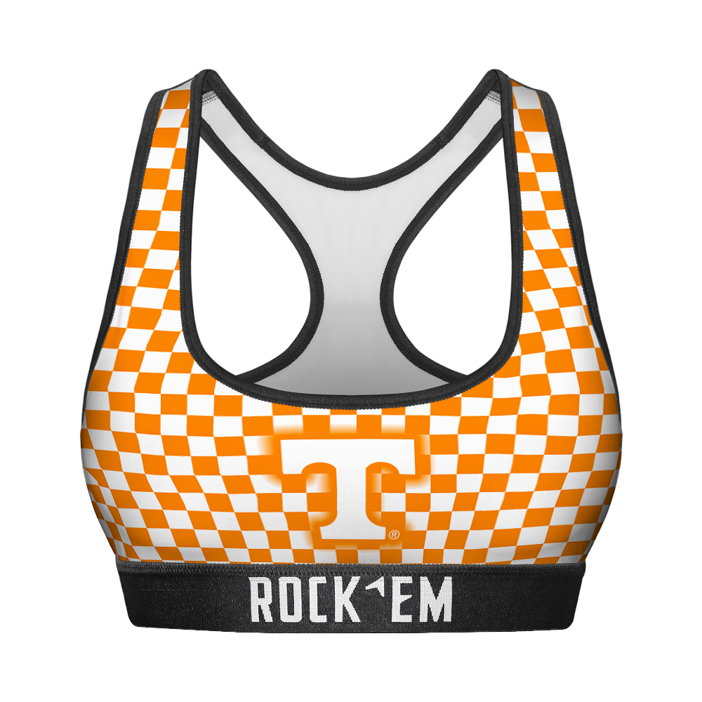 Women's Sports Bra - Tennessee Volunteers - Full Checkerboard