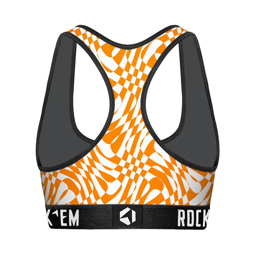 Women's Sports Bra - Tennessee Volunteers - Wavy Checkers