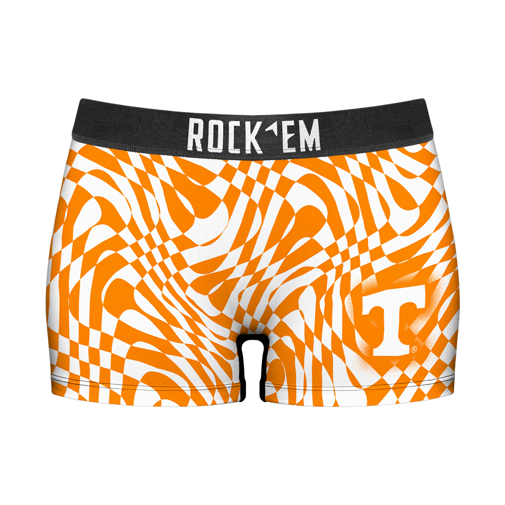 Women's Boy Shorts - Tennessee Volunteers - Wavy Checkers