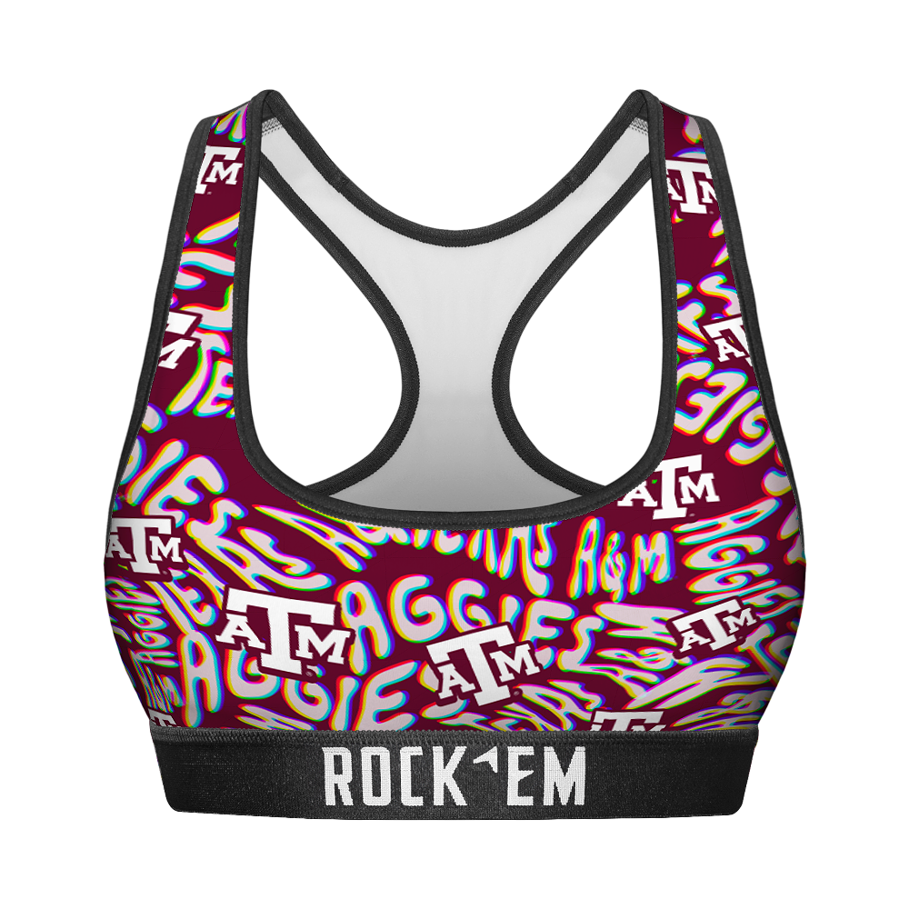 Women's Sports Bra - Texas A&M Aggies - Twisted Wordmark