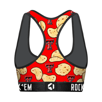 Women's Sports Bra - Texas Tech Red Raiders - Tortillas All-Over