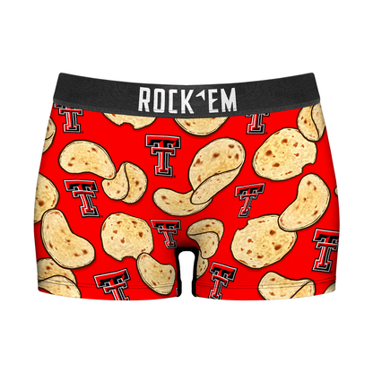 Women's Boy Shorts - Texas Tech Red Raiders - Tortillas All-Over