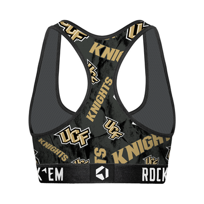 Women's Sports Bra - UCF Knights - Logo All-Over