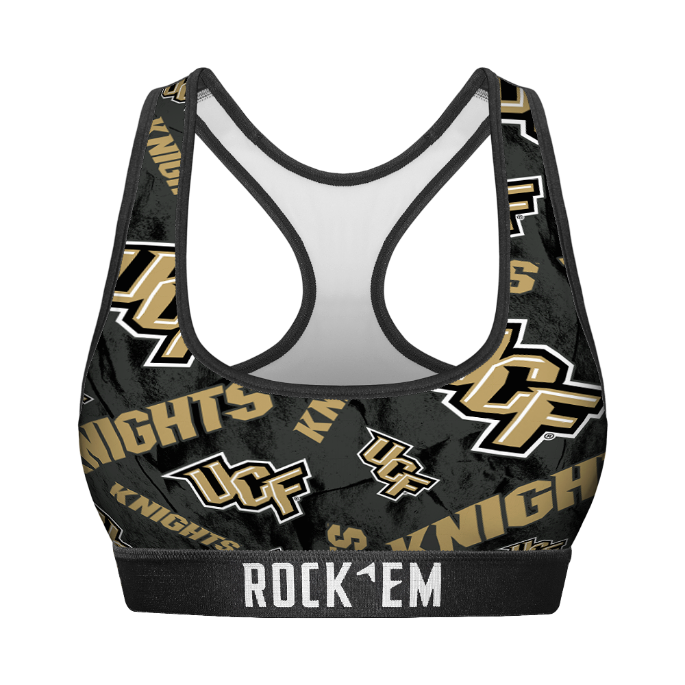 Women's Sports Bra - UCF Knights - Logo All-Over