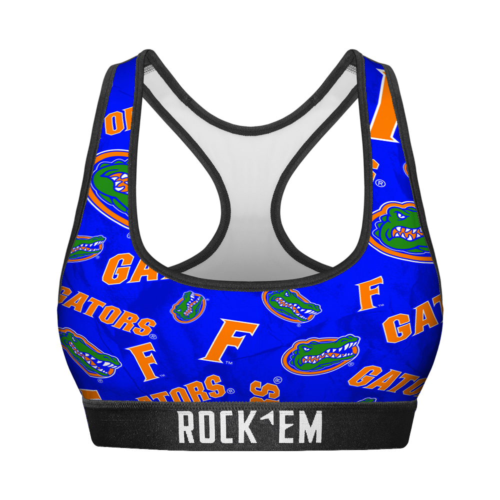 Women's Sports Bra - Florida Gators - Logo All-Over