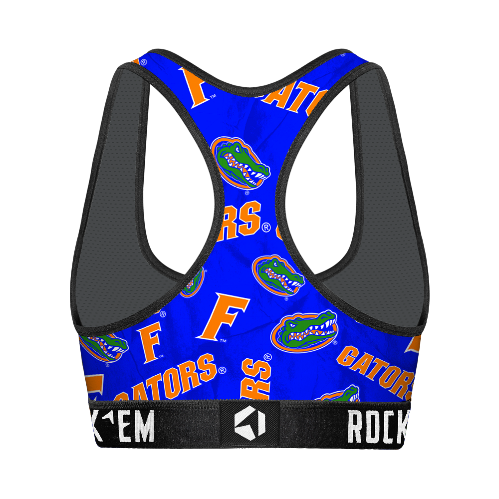 Women's Sports Bra - Florida Gators - Logo All-Over