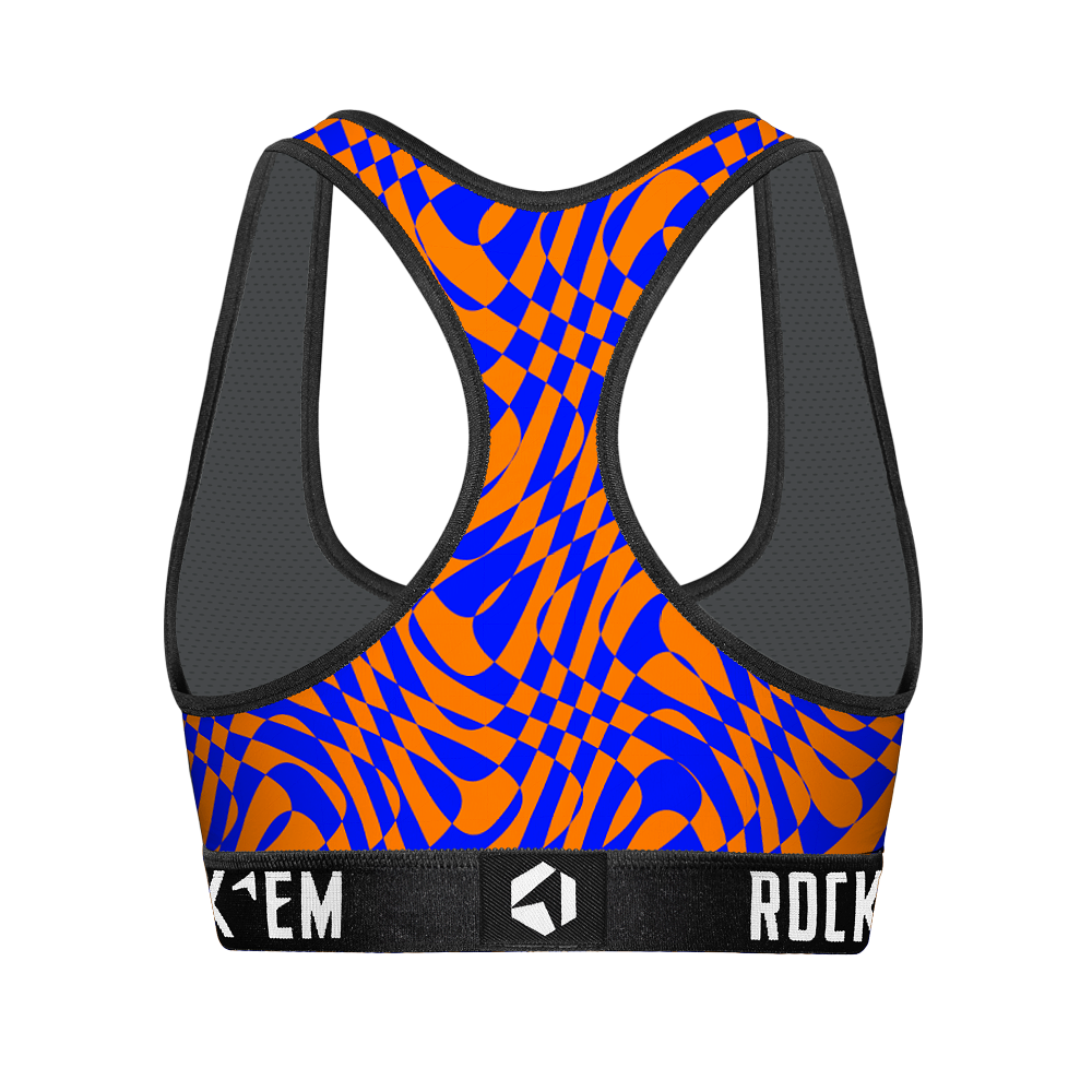 Women's Sports Bra - Florida Gators - Wavy Checkers