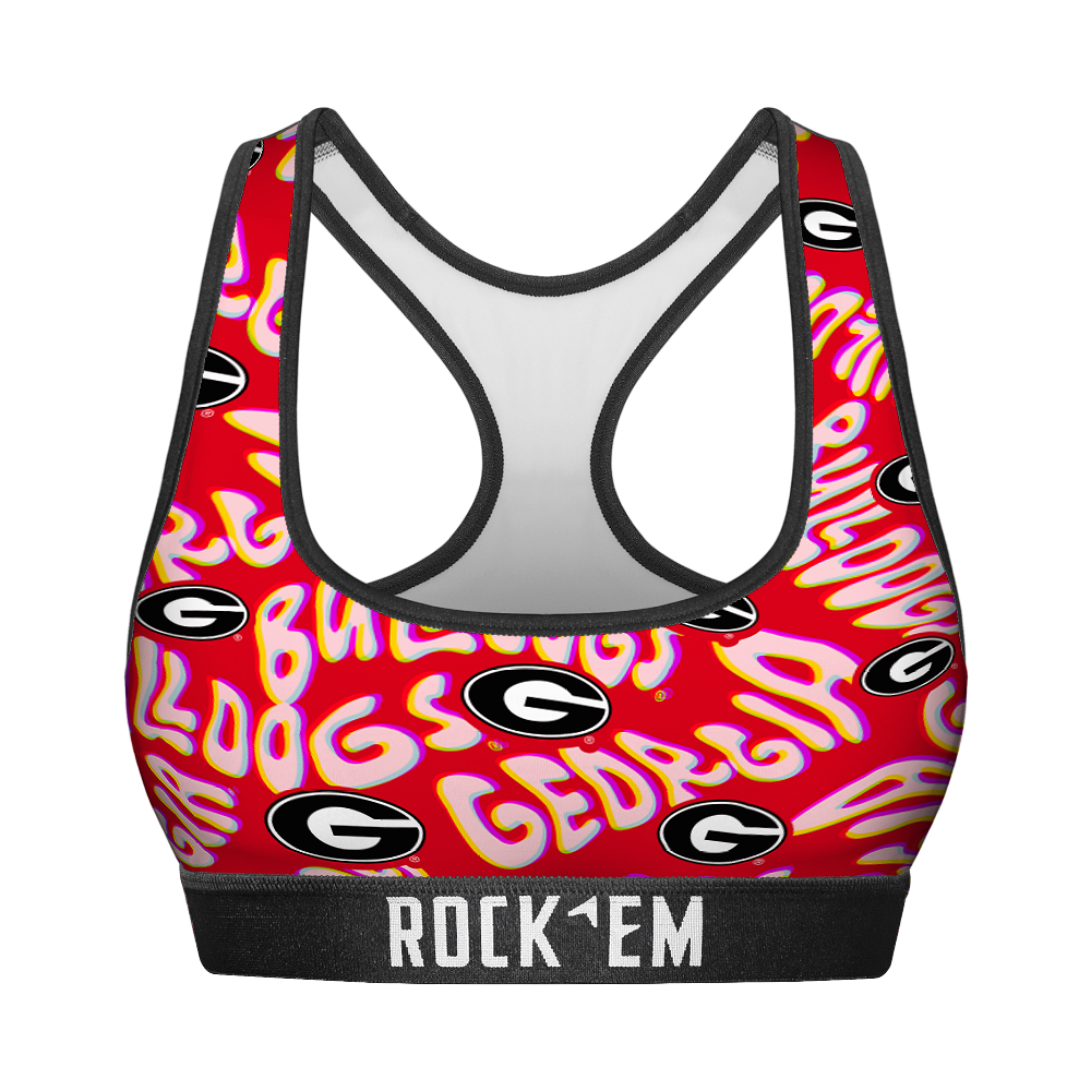 Women's Sports Bra - Georgia Bulldogs - Twisted Wordmark