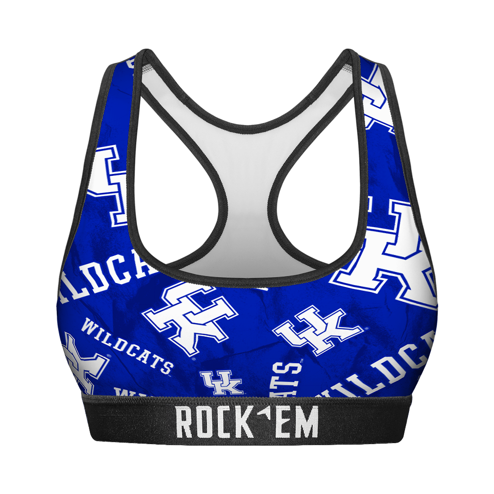 Women's Sports Bra - Kentucky Wildcats - Logo All-Over