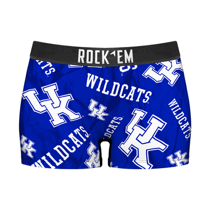 Women's Boy Shorts - Kentucky Wildcats - Logo All-Over