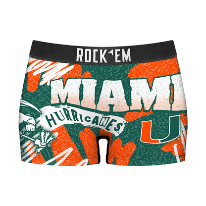 Women's Boy Shorts - Miami Hurricanes - Team Blast