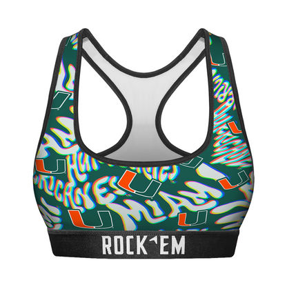 Women's Sports Bra - Miami Hurricanes - Twisted Wordmark