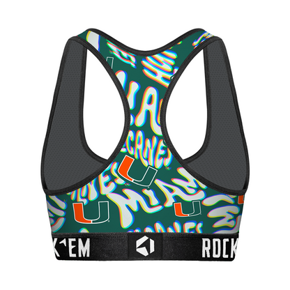 Women's Sports Bra - Miami Hurricanes - Twisted Wordmark