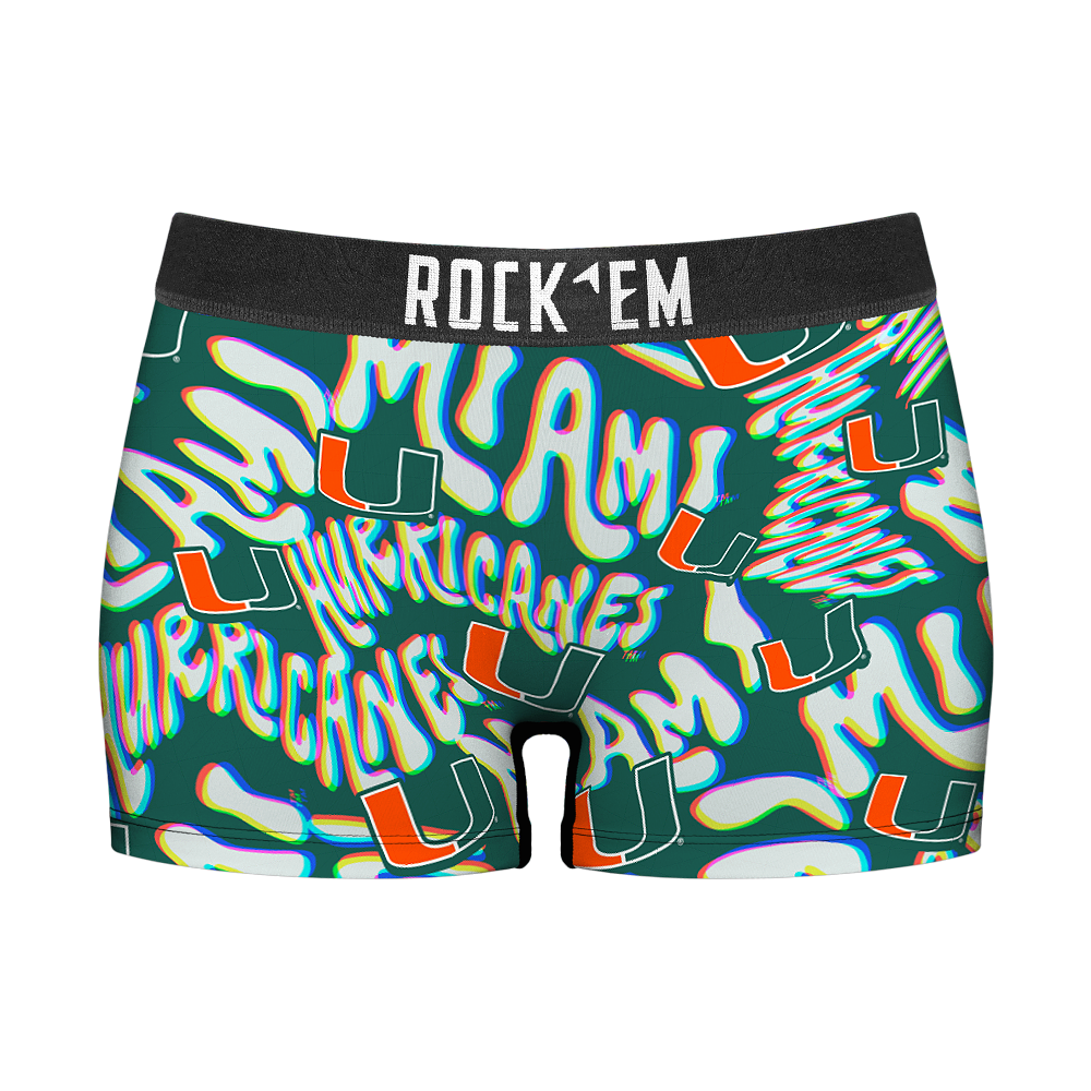 Women's Boy Shorts - Miami Hurricanes - Twisted Wordmark