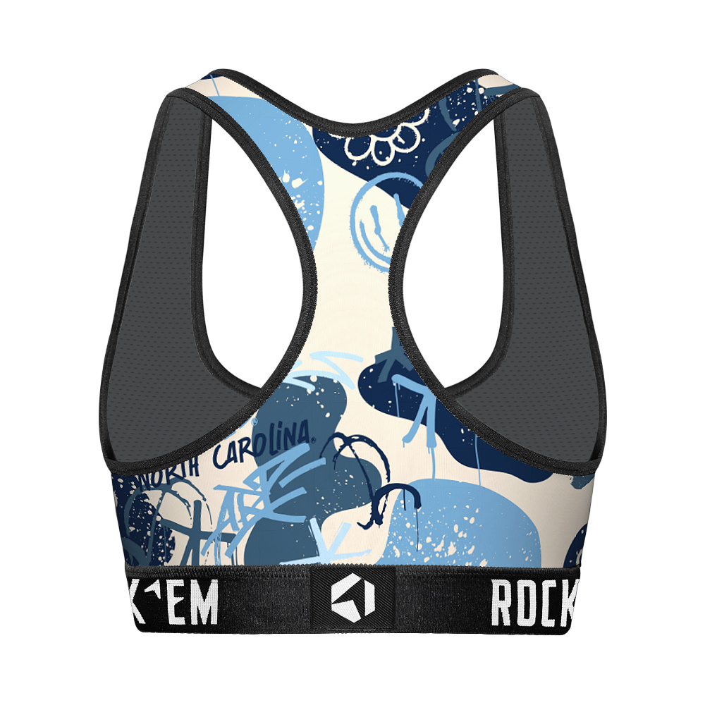 Women's Sports Bra - North Carolina Tar Heels - Graffiti