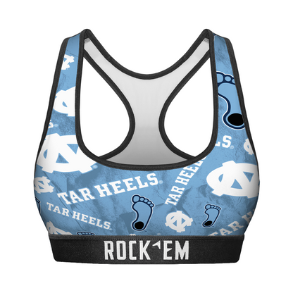 Women's Sports Bra - North Carolina Tar Heels - Logo All-Over
