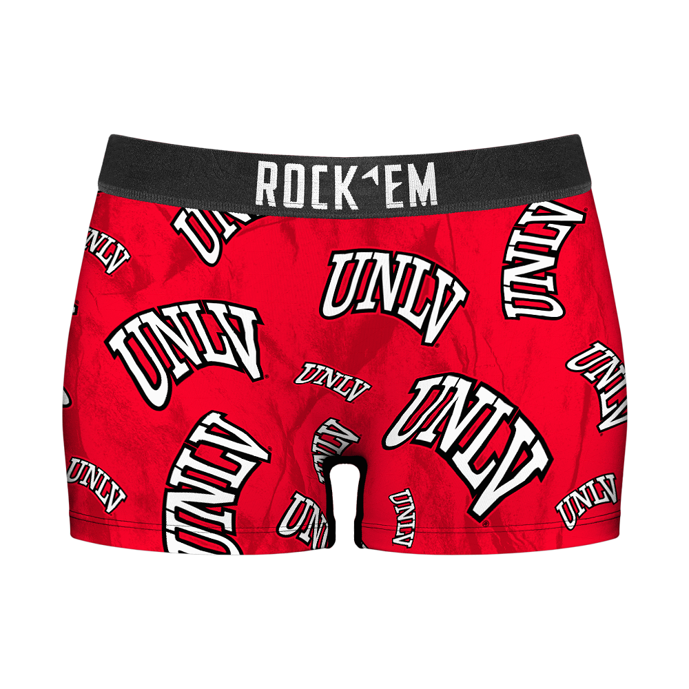 Women's Boy Shorts - UNLV Rebels - Logo All-Over