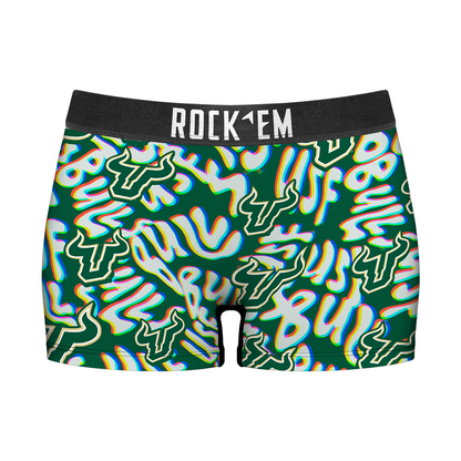 Women's Boy Shorts - USF Bulls - Twisted Wordmark