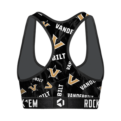 Women's Sports Bra - Vanderbilt Commodores - Logo All-Over