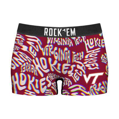 Women's Boy Shorts - Virginia Tech Hokies - Twisted Wordmark