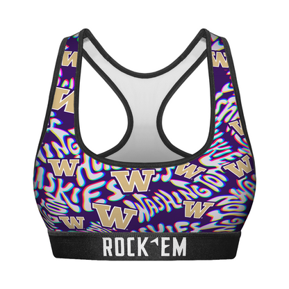 Women's Sports Bra - Washington Huskies - Twisted Wordmark