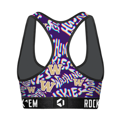 Women's Sports Bra - Washington Huskies - Twisted Wordmark