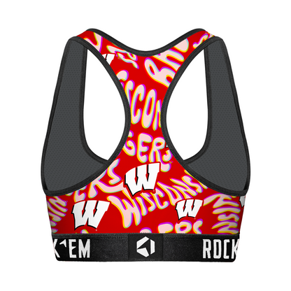 Women's Sports Bra - Wisconsin Badgers - Twisted Wordmark