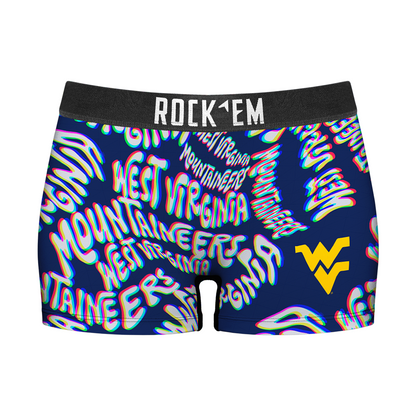 Women's Boy Shorts - West Virginia Mountaineers - Twisted Wordmark