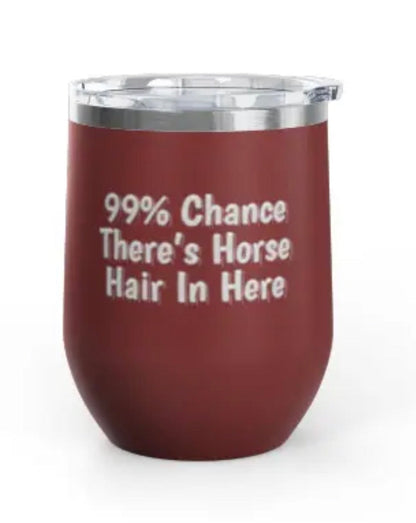 Wine Tumblers, 12 oz. - Engraved - Chance Of Horse Hair