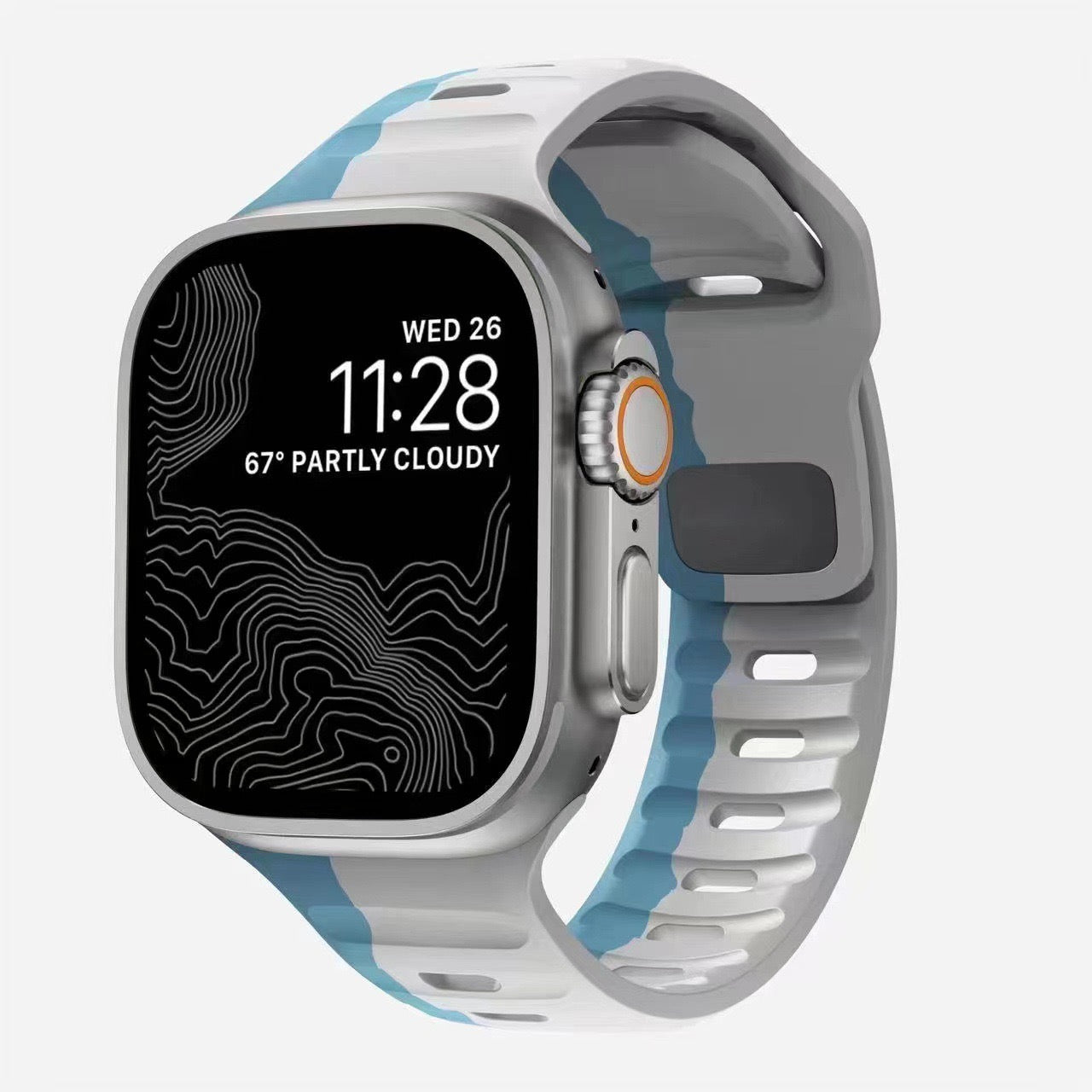 Silicone Reverse-buckle Watch Band