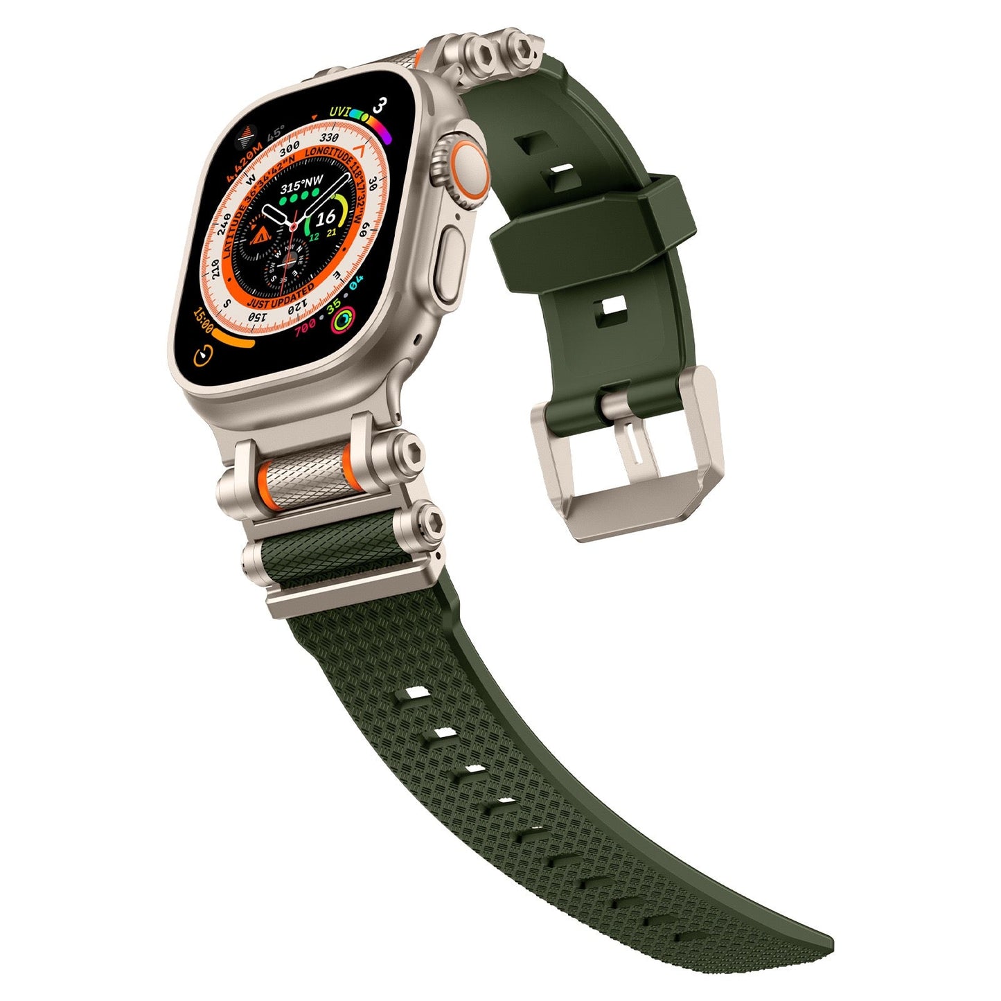 Tactical Destiny Gear Rotating Silicone Band For Apple Watch