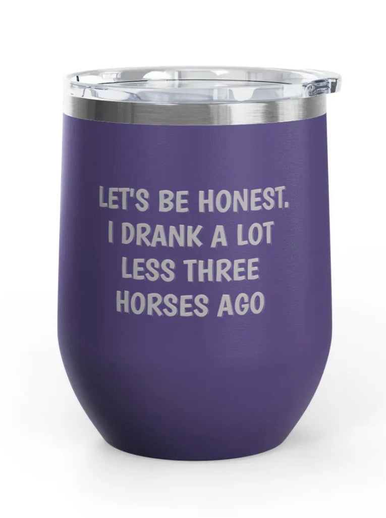 Wine Tumblers, 12 oz. - Engraved - Drank A Lot Less