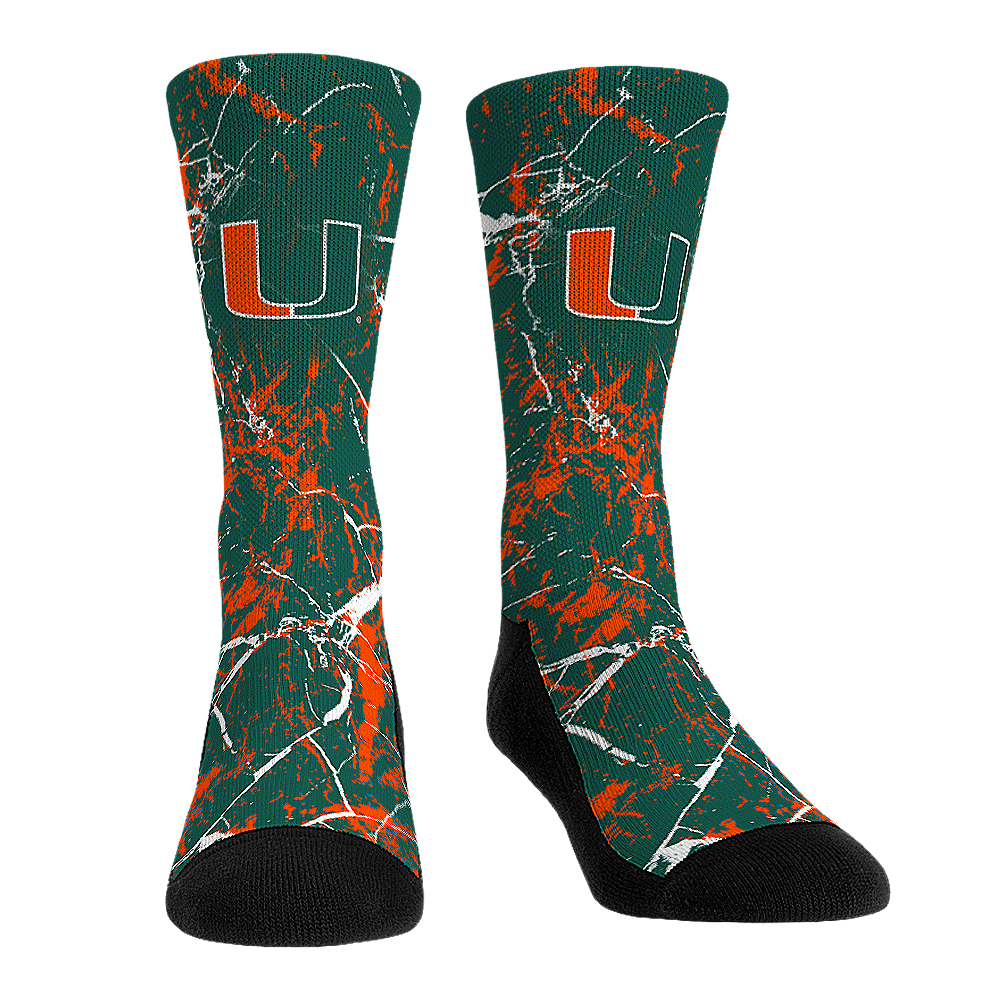Miami Hurricanes - Cracked Marble